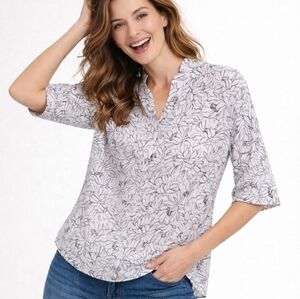 ALFANI FLORAL BLOUSE SIZE MEDIUM